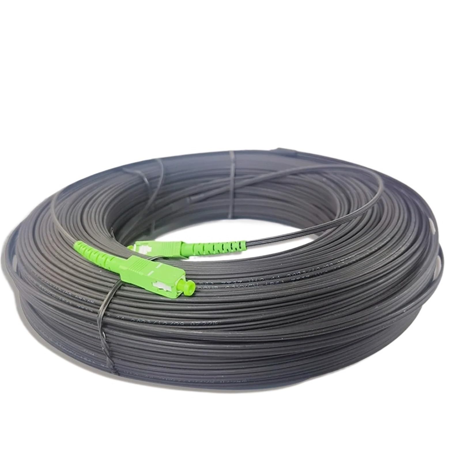 Câbles de raccordement à fibre FTTH SC noir 80 m/90 m/100 m SC Monomode Simplex Extérieur FTTH Goutte Câble d'extension à fibre optique (90 m SCA vers SCA)