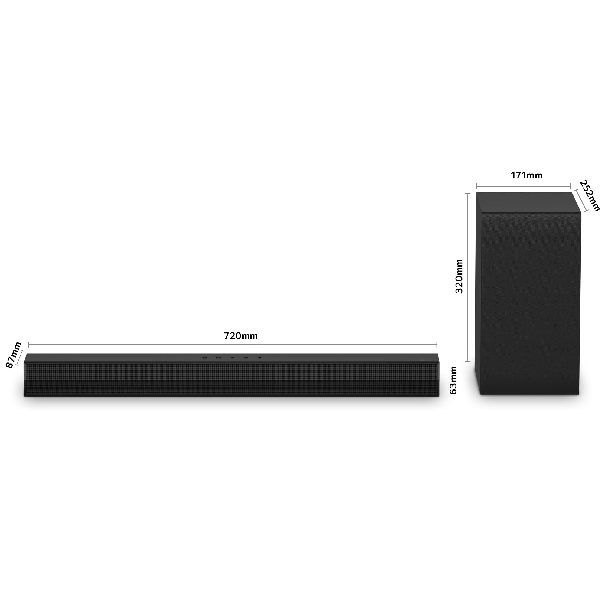 Barra De Sonido | LG S40T, Bluetooth, 300 W, 2.1 Canales Con Subwoofer Dolby Digital Y Dts Negro 1574456