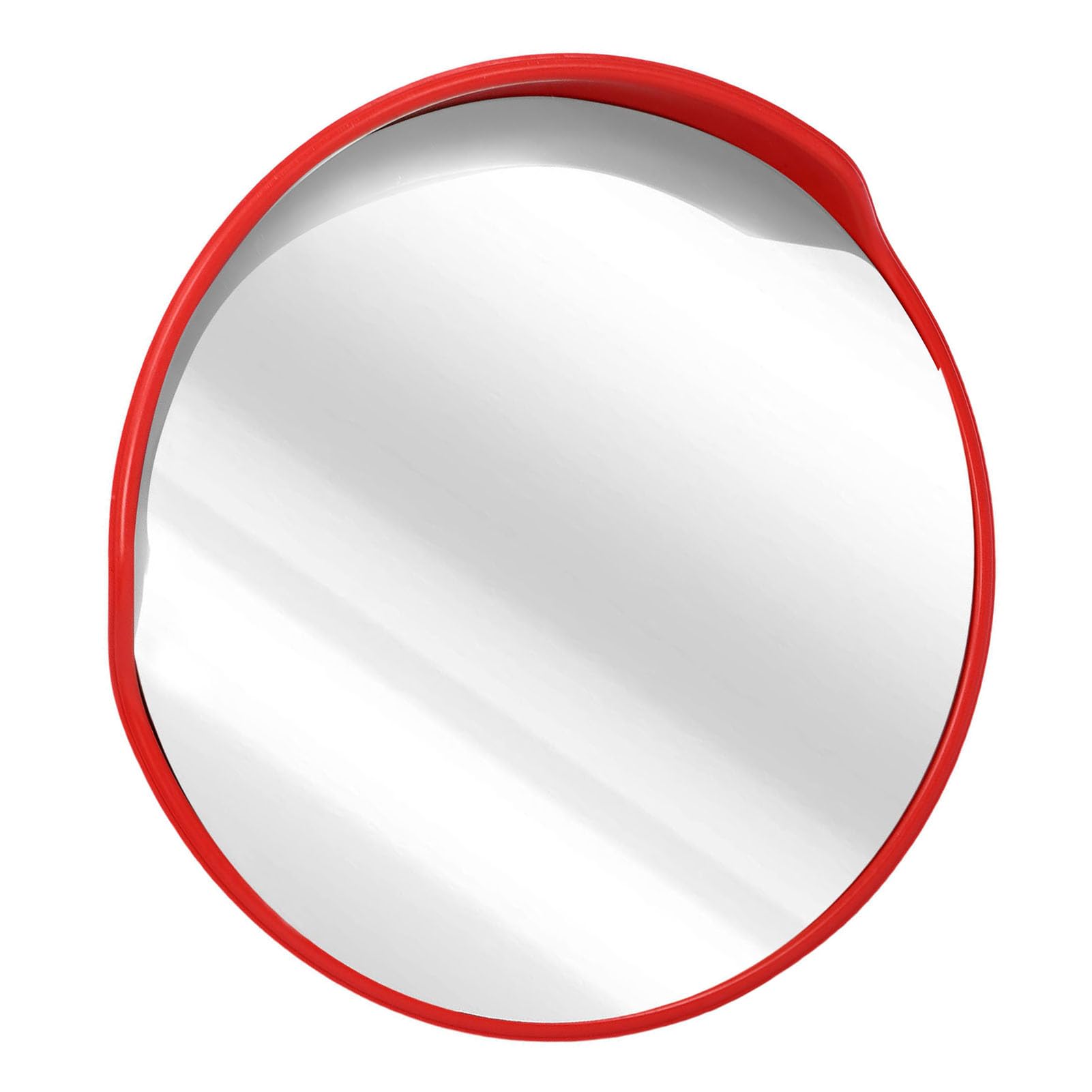 Generic Specchio per Traffico Convesso Specchio di Sicurezza per Vialetto Grandangolare Infrangibile per Montaggio su Palo Rosso da 60 Mm per Interni Ed Esterni (60 cm/23,6 pollici)