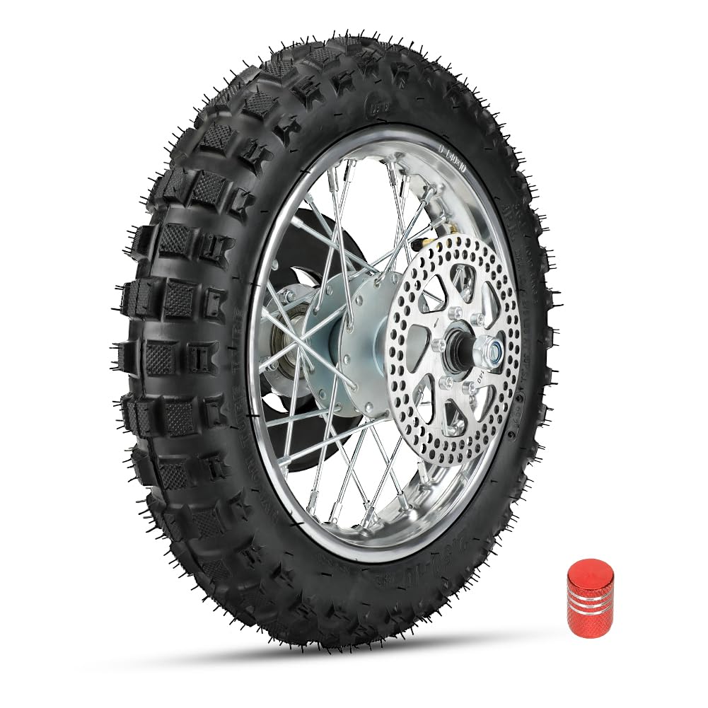 FVRITO Rear Wheel Assembly Replacement for Razor MX500 MX650 SX500 Mini Dirt Rocket Electric Scooter 2.50-10 2.50x10 Tire Tube Rim Chain Sprocket Axle Brake Rotor Parts