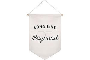 Long Live Boyhood Pennant Banner - A Playful and Motivational Wall Art for Kids