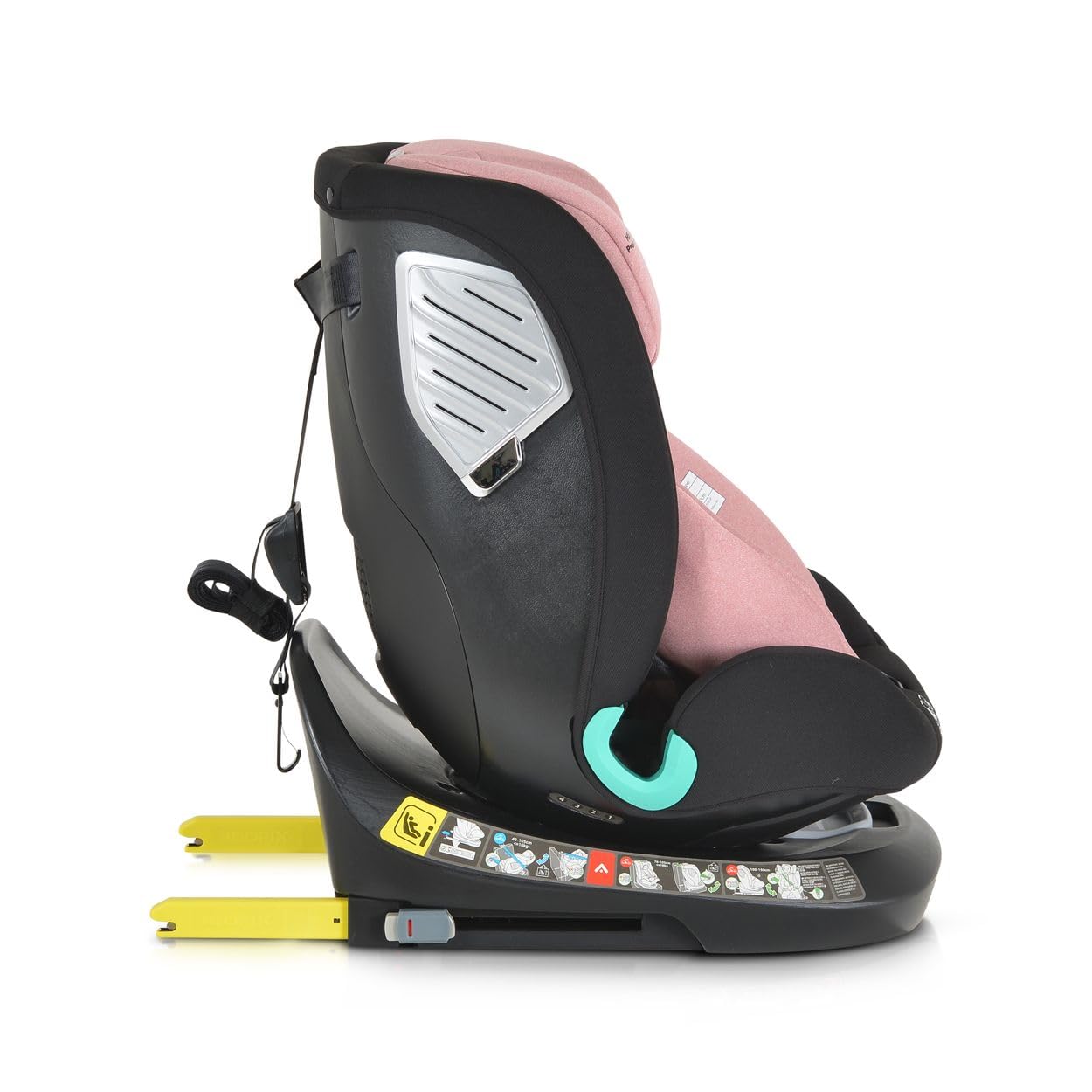 Canguro silla de auto i-Size Quill (40-150cm) grupo 0/1/2/3 Isofix giratoria 360, color:rosa