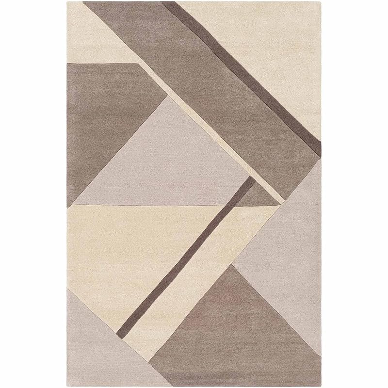 Image of Embossed Handmade GH Wool Thick Geometrical Carpet is a Stylish and Practical Addition to Any Living Room 7X10