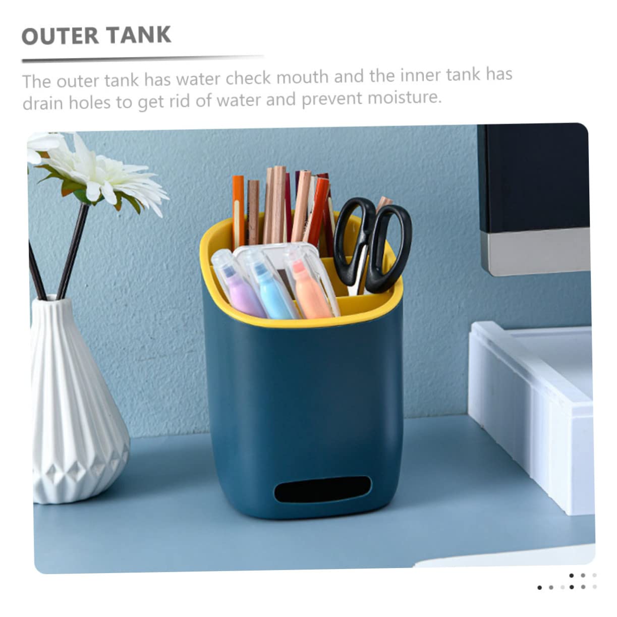 SOLUSTRE 2pcs Desktop Spoon Container Chopstick Holder Modern Utensil Organizer for Forks Silverware and Cooking Tools Stylish Kitchen Drainer for Parties and Everyday Use Random Color