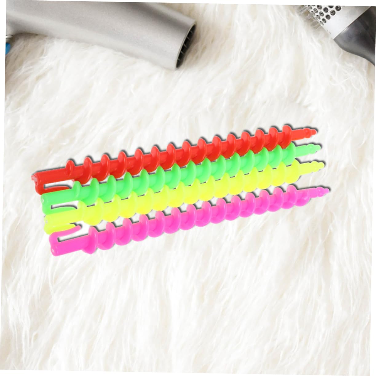 FOYTOKI 26Pcs Hair Perm Rods Spiral Curling Rollers for Women Flexible Cold Wave Curlers Comfortable Grip for Salon