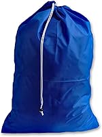 Vista 21 de Bolsa de lavandería grande morada con cordón y cierre de bloqueo