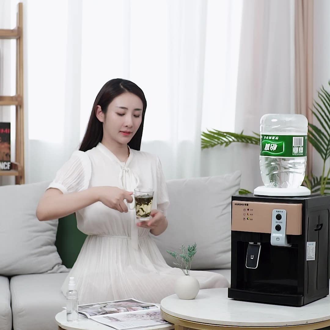 Amay Store 5 Gallon Hot And Cold Water Dispenser, Table Countertop Electric Water Dispenser, Automatically Heat, 1.19-Gallon To 4.99-Gallon,For For Kitchens, Offices, And Small Apartments (Black 5 Gallon Water Table