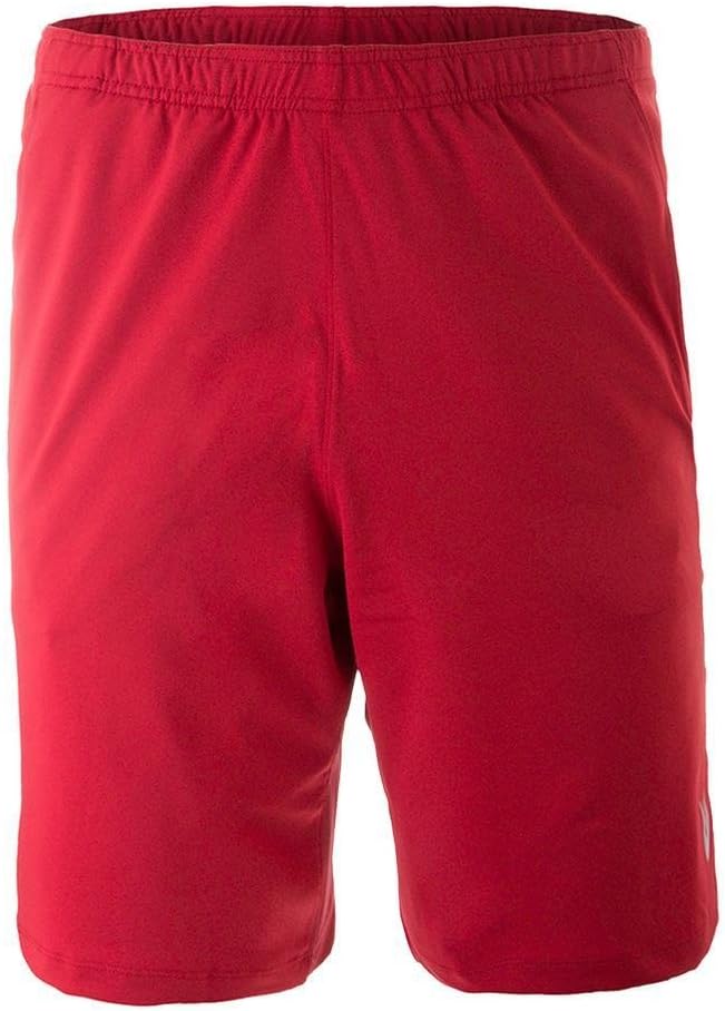 SOLFIRE Mens Legacy Knit Athletic Workout Shorts, Red, Medium