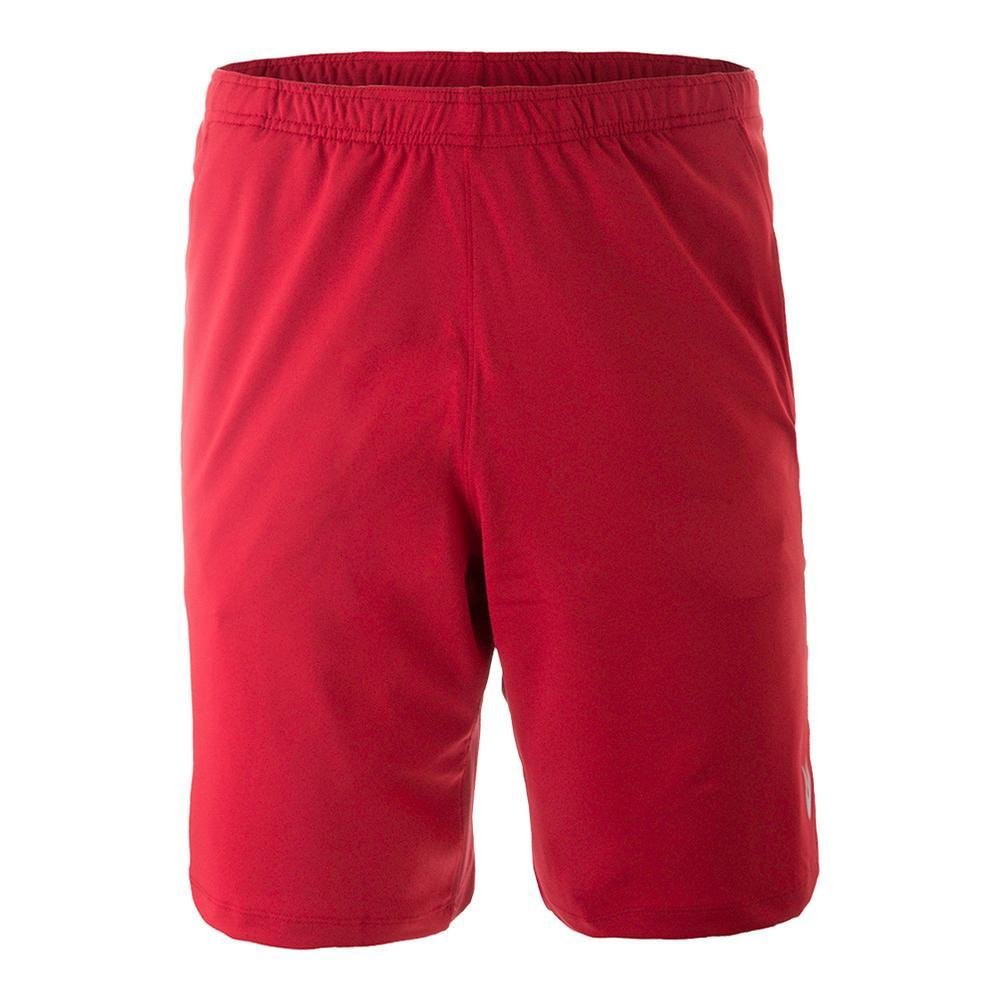 SOLFIRE Mens Legacy Knit Athletic Workout Shorts, Red, Medium