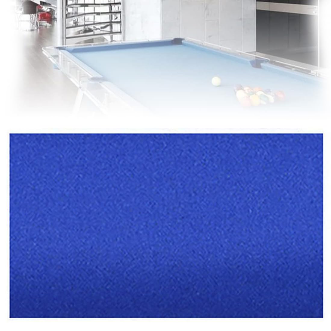 Professionelle Billard-Billardtischdecke, 7/8/9 Fuß, Standard-Billard-Billardtischdecke mit 6-teiliger Seitenumwicklung, Kammwolle + Nylon-Billardtischdecke, professionelle, langlebige 9ft Blue