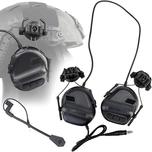 ATAIRSOFT Auriculares tácticos guerra Unlimited Intercomunicador de alimentación con micrófono impermeable, sin función de reducción de ruido