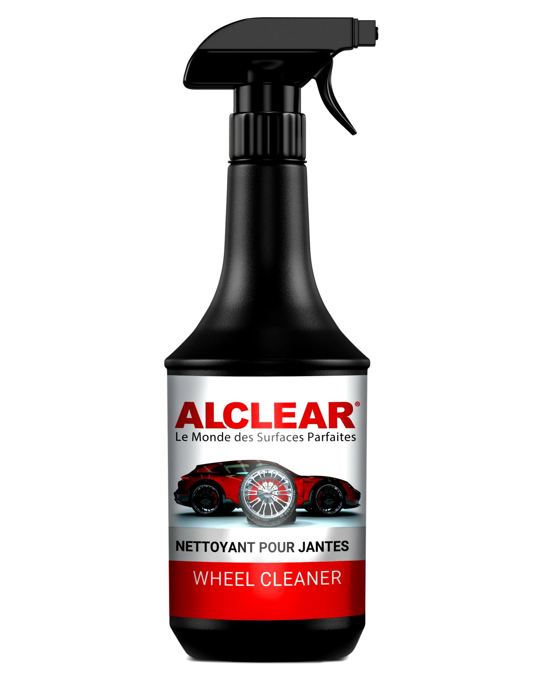 ALCLEAR 721FR Nettoyant jantes 1000 ml – avec indicateur de couleur violet – sans acide, doux pour alu & acier – élimine poussière de frein, rouille, saleté, spray puissant pour nettoyage auto & moto - 1