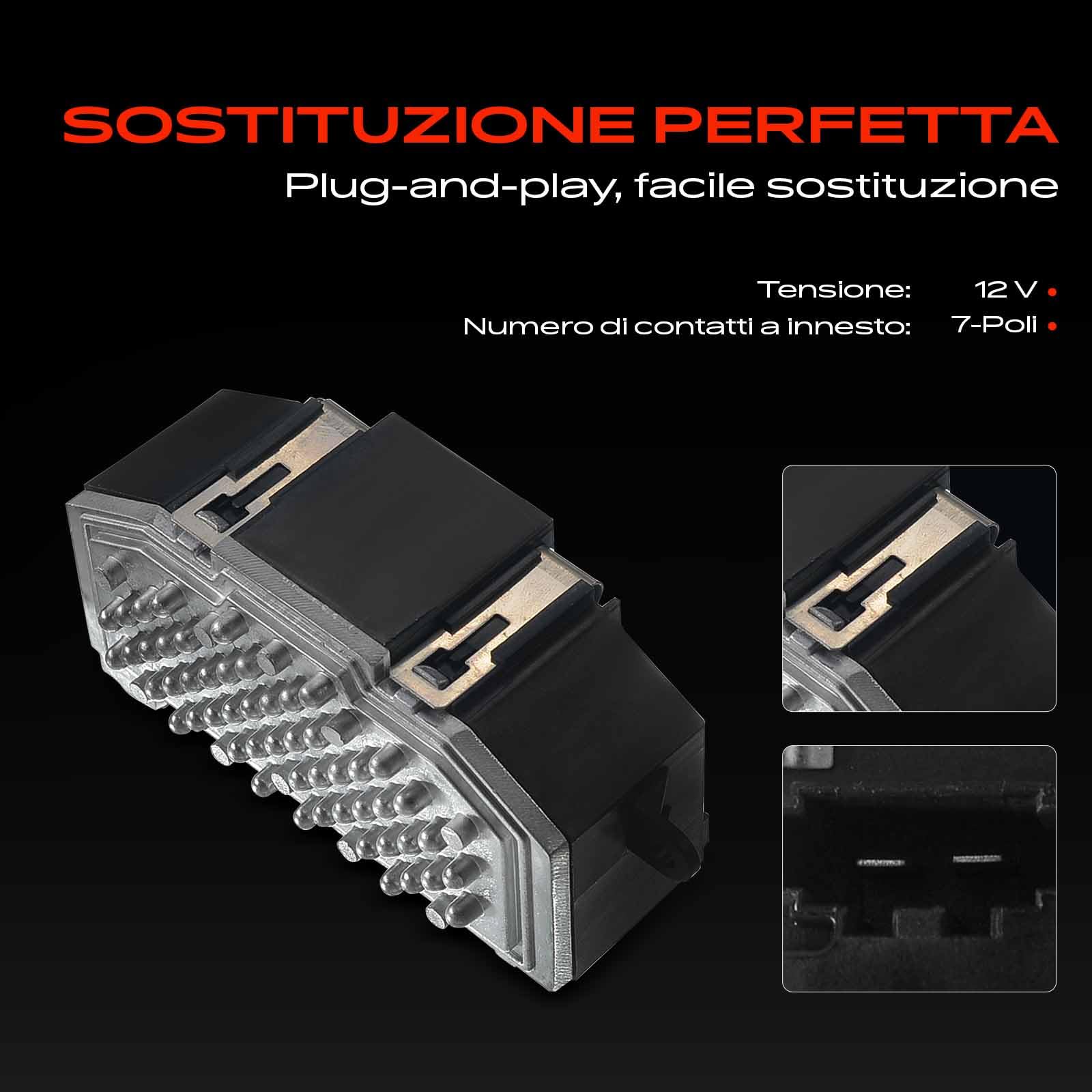 Frankberg Resistencia calefactora Regulador del ventilador Compatibile con A4 Avant 8K5 A4 8K2 A4 Allroad 8KH A5 8T3 A5 Sportback 8TA Replace# 8K0820521B