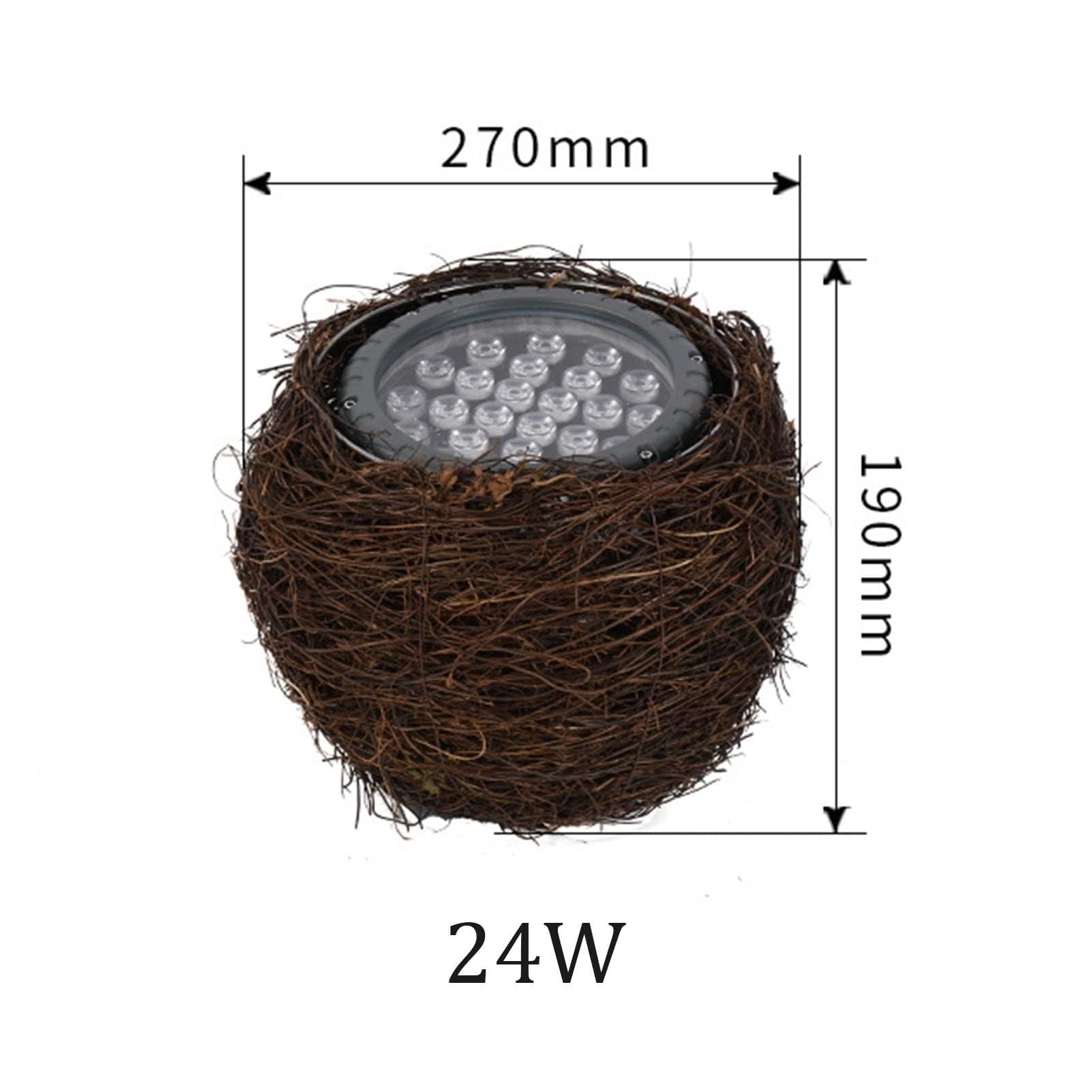 Focos Led Empotrables Exterior - Foco Led Jardín, Luz LED IP65 Impermeable Para Exteriores Nido De Pájaro, Reflector Colorido RGB, Iluminación De Árbol De Parque Verde Luz De Nido De Pájaro(White Ligh