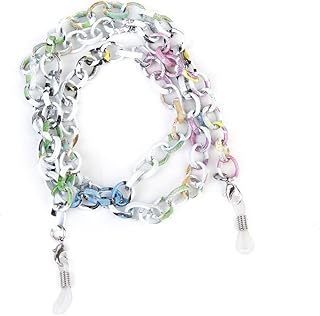 Collana con Catena per Occhiali Da Sole in Vetro Colorato in Alluminio