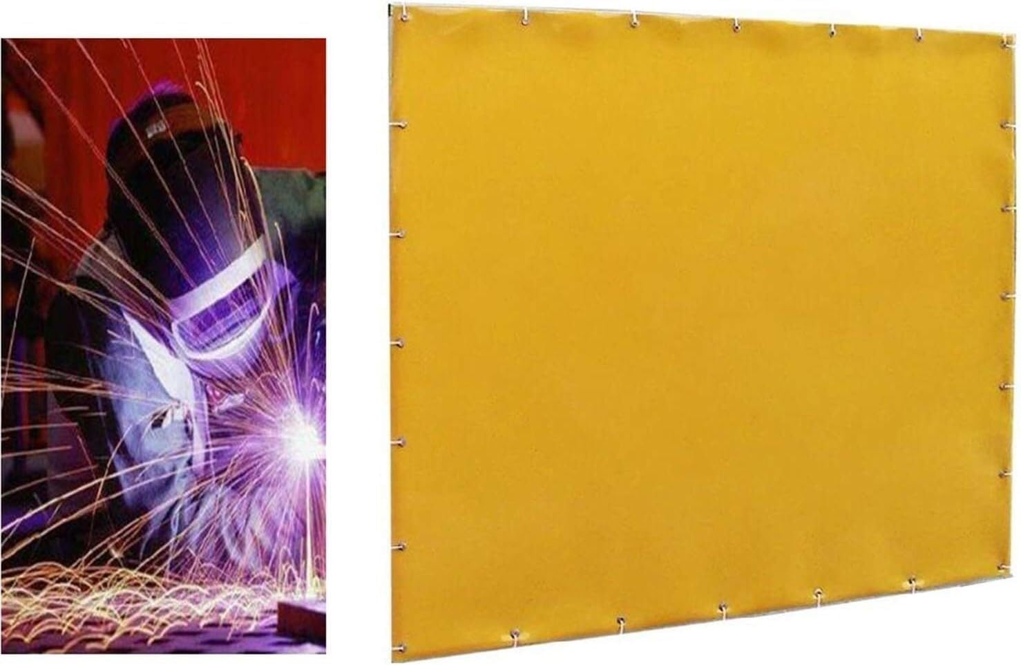 Heavy Duty Welding Blankets Opaque Blinds PVC Soft Plastic Blanket, 1 Mm Thick, Eye Protection Welding Station Curtains Welding Safety Blankets(1.72x2.5 m)