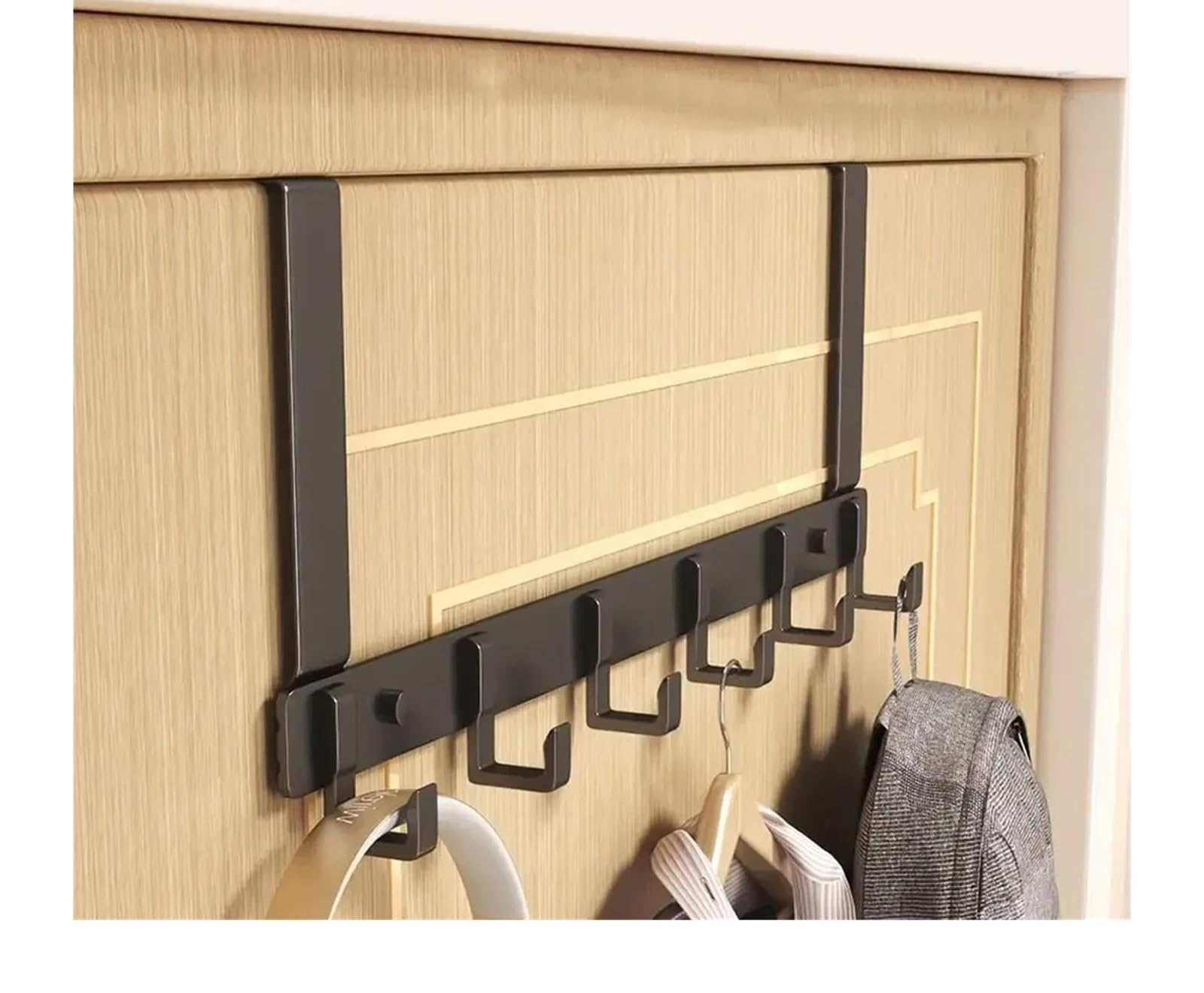 Ganchos Para Colgar Puerta Ganchos sobre la puerta ropa abrigo sombrero toalla percha hogar baño organizador estante(Color5)