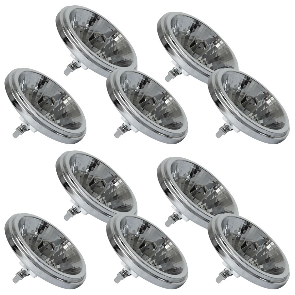 NCC-Licht 10 x Reflektor AR111 50W G53 12V warmweiß 2800K, dimmbar, Strahler mit 24° Abstrahlwinkel