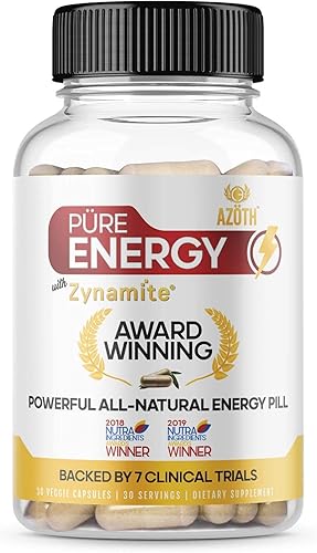 azoth Zynamite - Suplemento energético natural, para energía, concentración y fatiga, vitaminas energéticas para mujeres y hombres, refuerzo de