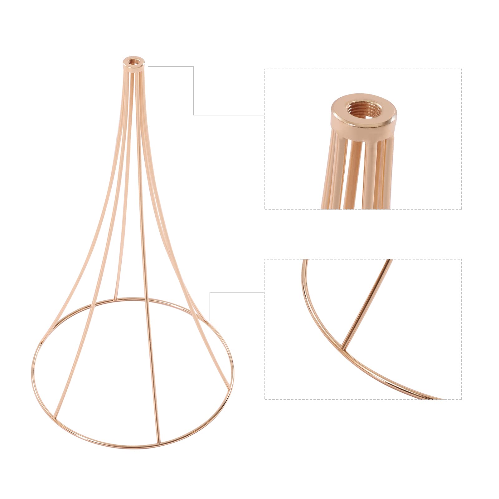 Trompetenvasen für Tafelaufsätze, 10 Stück Metall Trompetenvasen 80cm Trompete Vasen mit 10 Muttern, Tischdekoration für Weihnachten, Jahrestag, Café und Bar