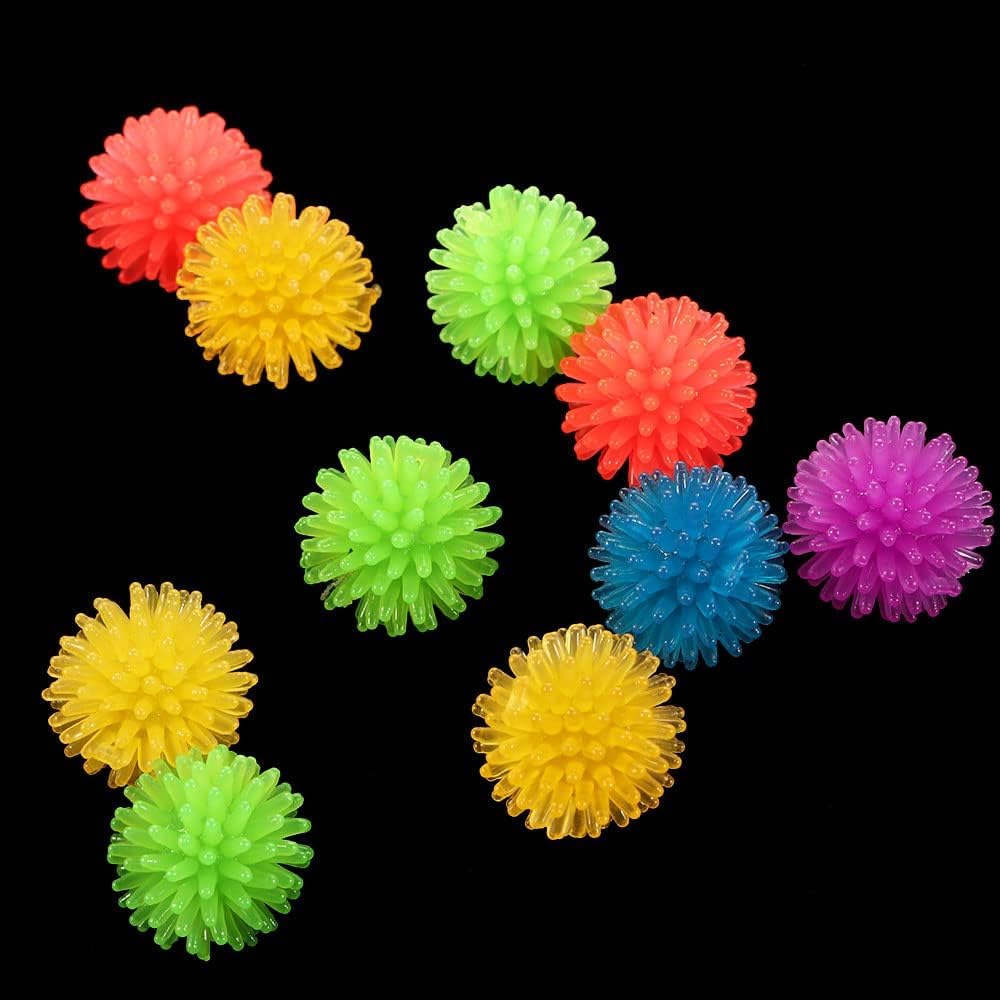 Juroicessry 10 Pcs Cute Funny Cat Toys Arbutus Ball Stretch Plush Ball Cat Toy Ball Creative Colorful Interactive Cat Soft Spiky Cat Chew Toy AMX3Q07NM2USx10 Cat Toy Balls