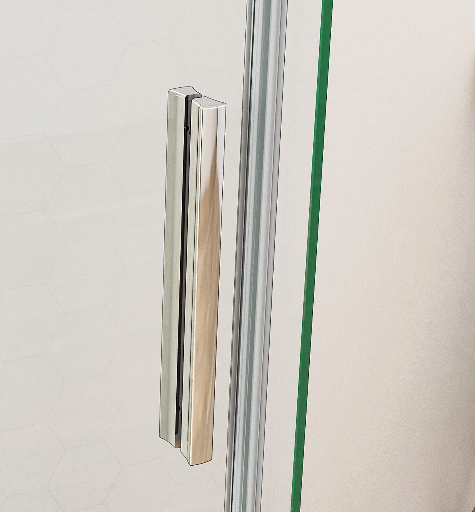 Aica Sanitär Duschkabine Schiebetür Duschabtrennung Duschwand 120x80cm mit 8mm Nano Glas 195cm Höhe