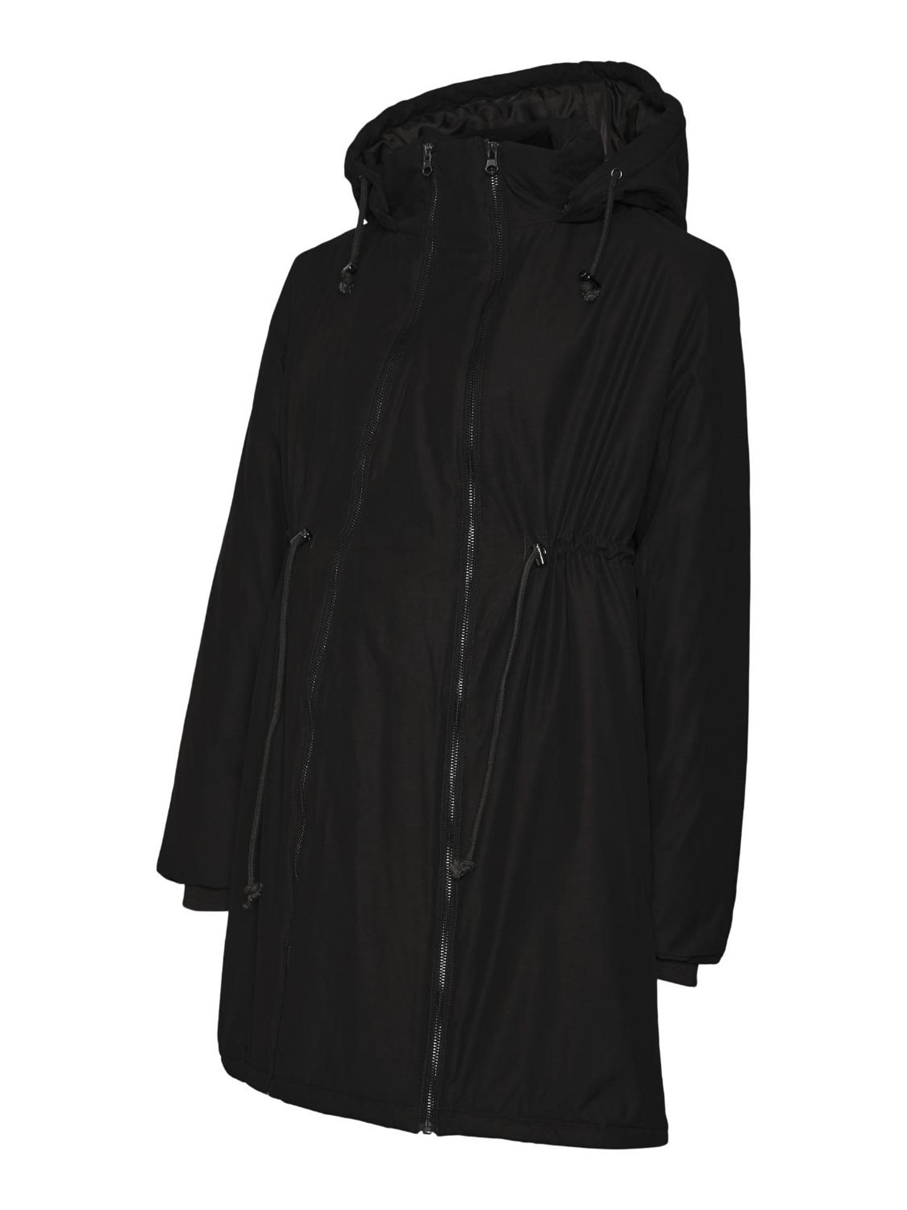 MAMALICIOUS Female Jacke Kapuze mit Kordelzug Gerippte Ärmelbündchen Mantel | Jacket
