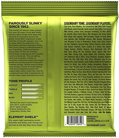 Ernie Ball Regular Slinky Nickel Wound Short Scale Bass Strings - 50-105 Gauge