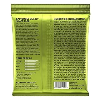 Ernie Ball Regular Slinky Cordes filées en nickel, diapason court, pour basse, calibre 50-105 - Les Beatles, Paul McCartney, John Lennon, RIngo Starr, George Harrison Ernie Ball Regular Slinky Cordes filées en nickel, diapason court, pour basse, calibre 50-105 – Image 2