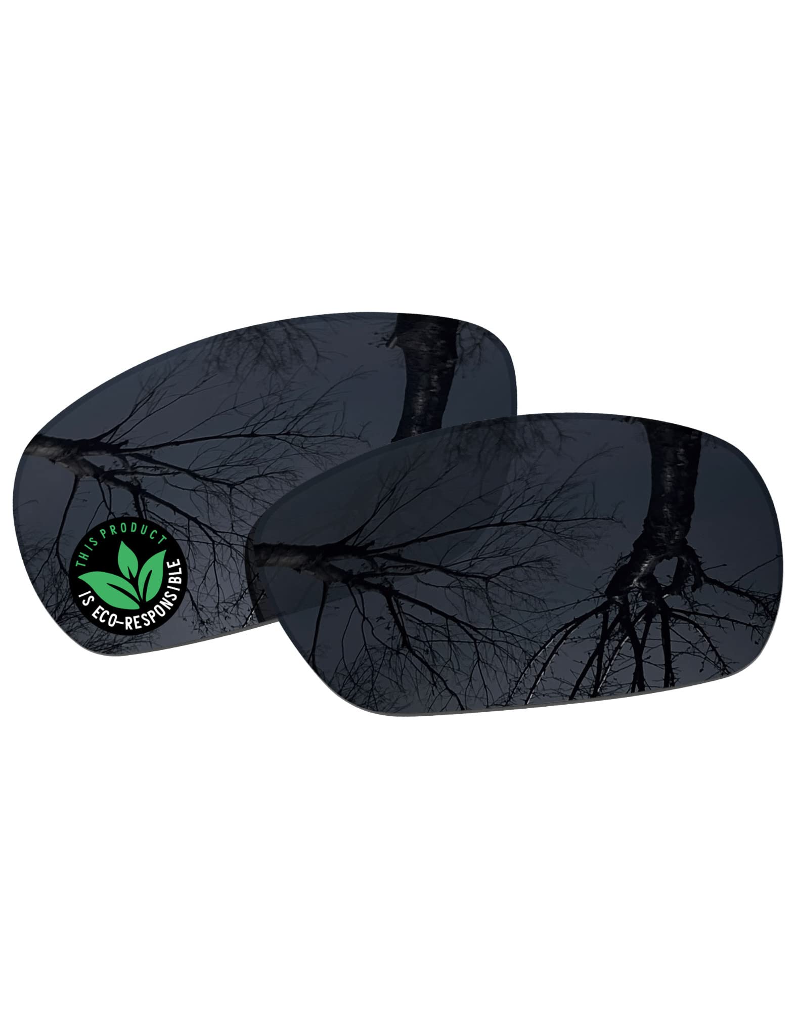 Raydi Lenti di ricambio in policarbonato e naselli per occhiali da sole Maui Jim Black Coral MJ249 - Nero solido - Polarizzati