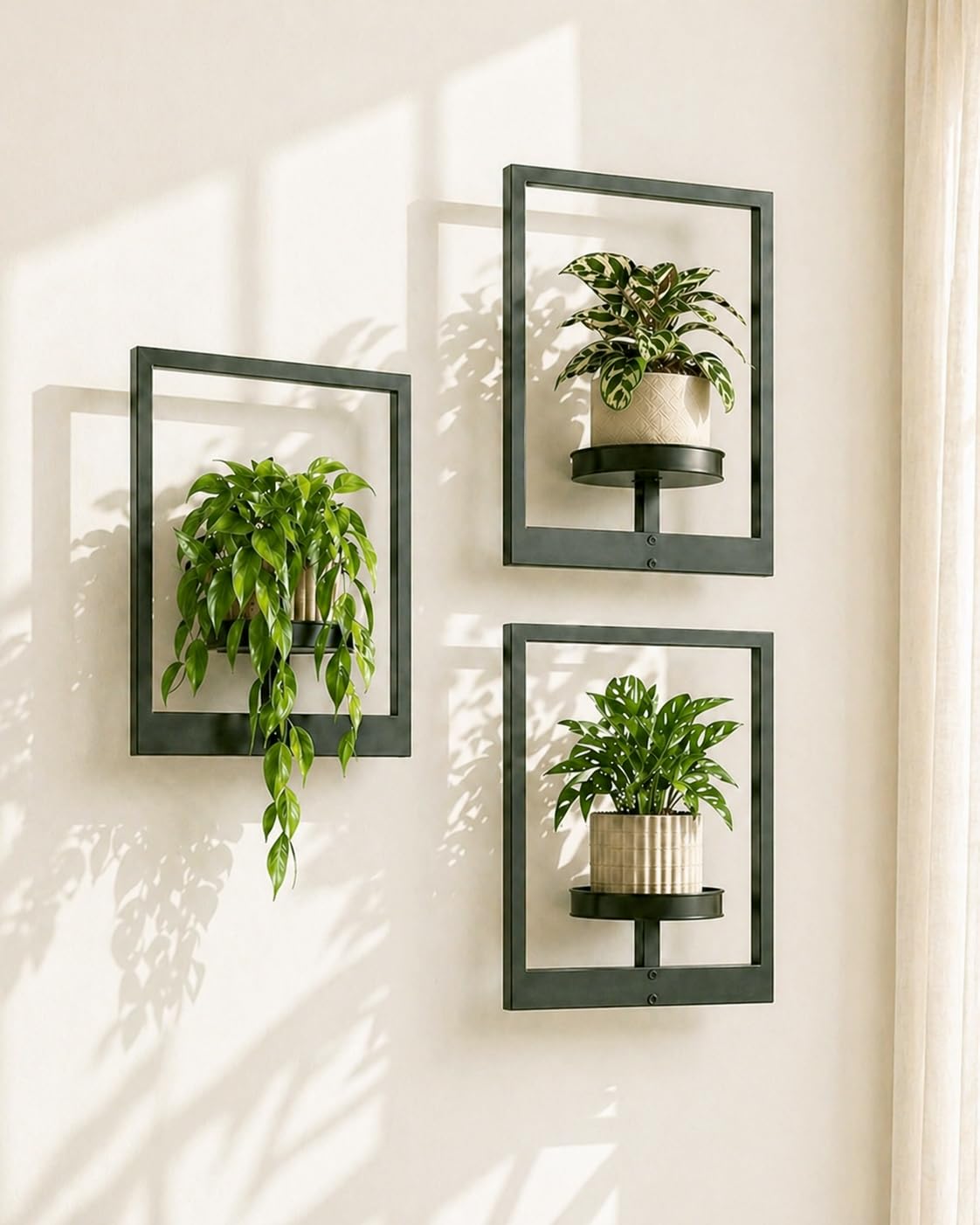 Bamworld 3-Pack Metal Hanging Planters