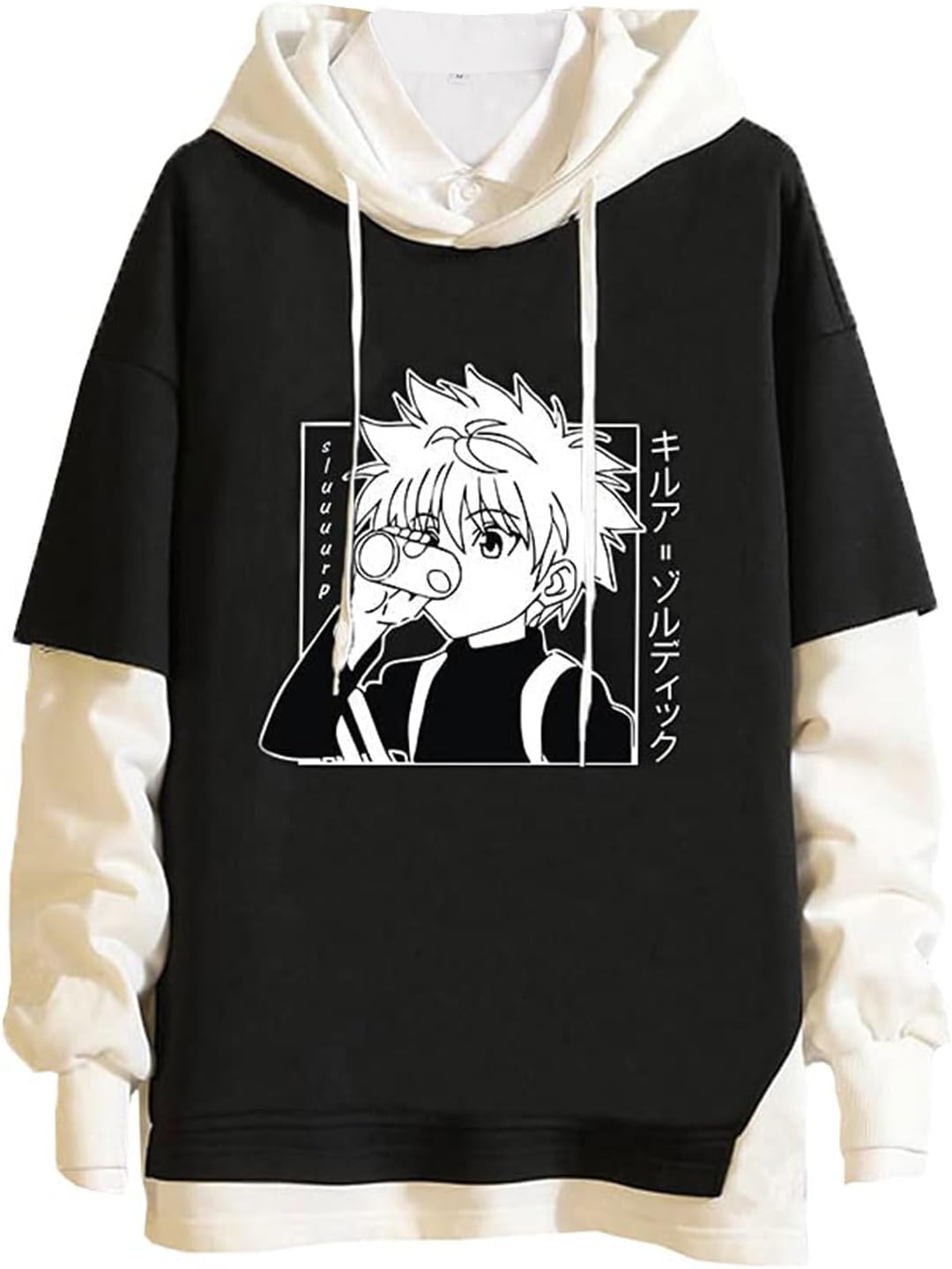 MeelanzNew Hoodie Japanese Anime Pullover Sweatshirt Long Sleeve for Men Women