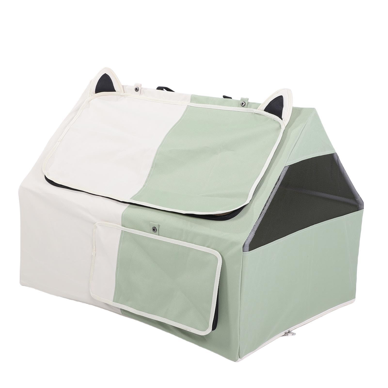 Generic Klatka Namiotowa dla Kota Wygodna Prostokątna Zamknięta Klatka dla Zwierząt Kotów w Ciąży Matka Karmiąca Koty Tkanina Oxford 78,5x58,5x57cm