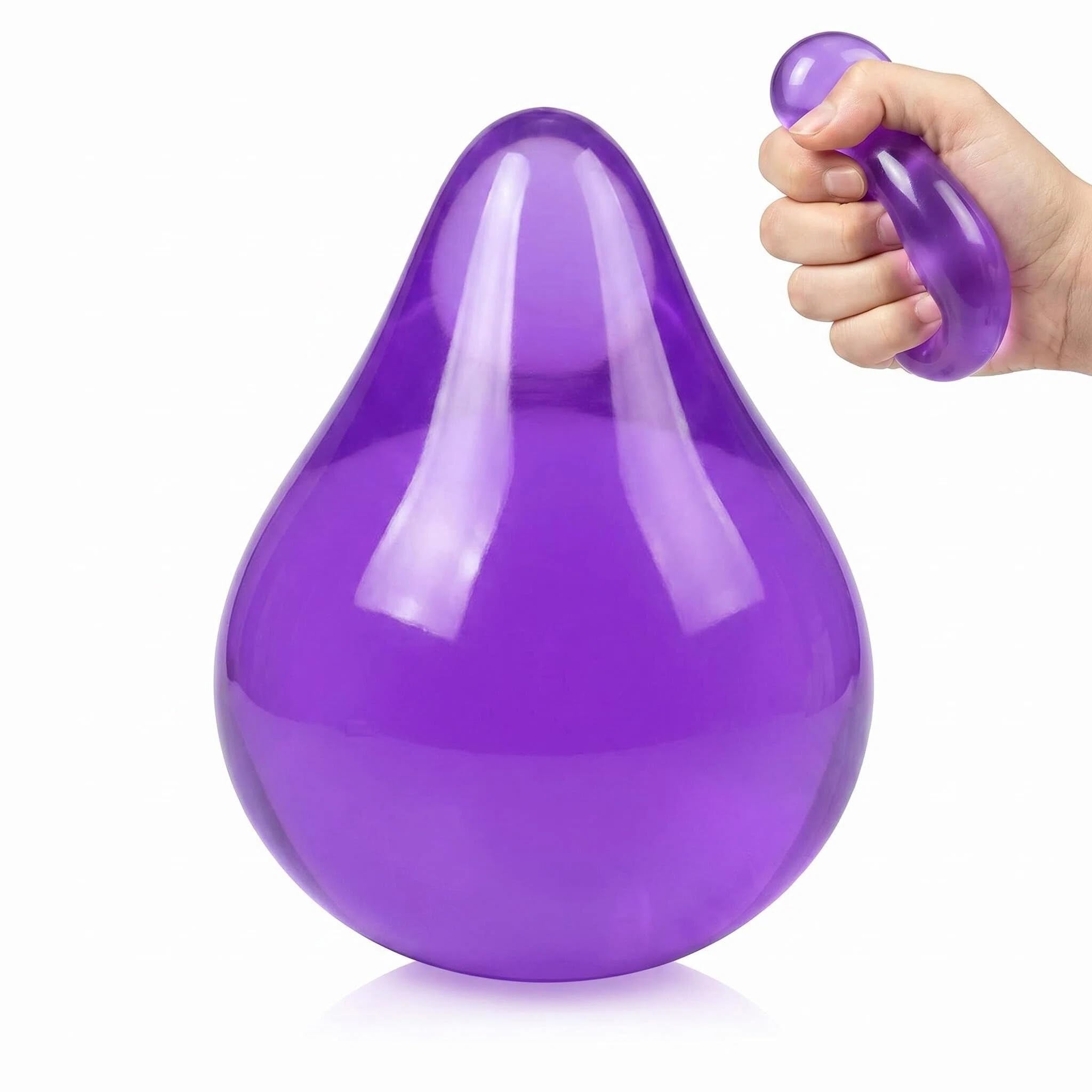 1 Pc Water Drop Squishy, Soft Silicone Squeeze Toy, Fidget Squishy For Adult, Squishy Fidget Toys for Daily Stress Relief & Leisure Play(purple)