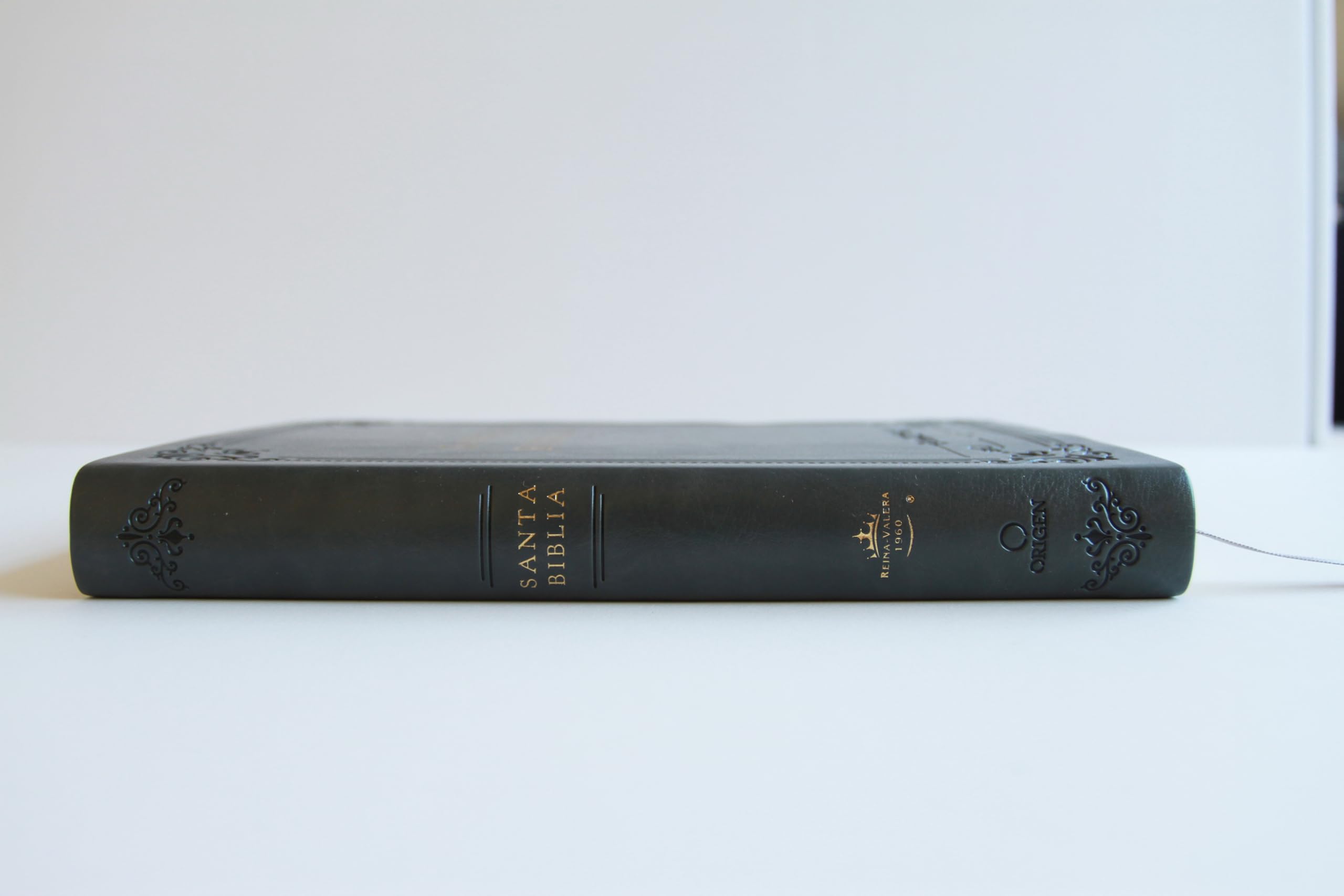 Biblia RVR 1960 letra grande tamaño manual, Piel gris con índice / Spanish Bible RVR 1960 Handy Size Large Print Leathersoft Gray with index