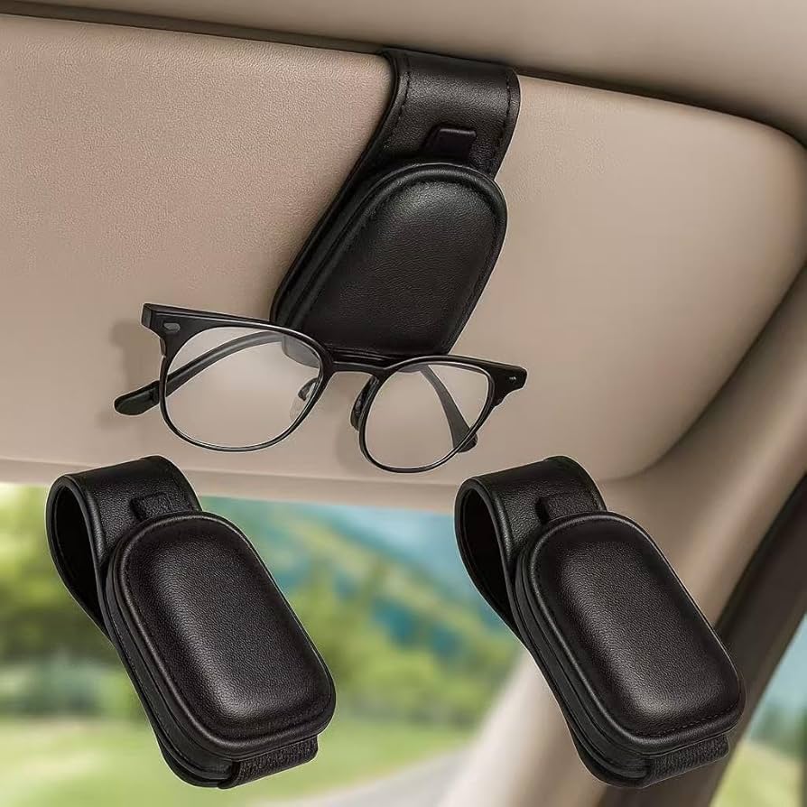 CNYMANY 2 Pcs Sunglasses Holder And Tissue Holder For Car Sunshades