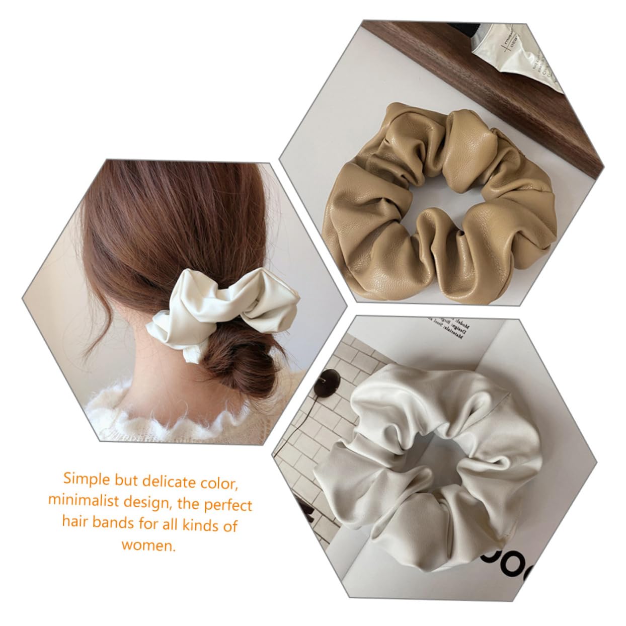 Healeved 12piezas Coleteros De Pu Para Niñas Accesorios De Pelo Elegantes y Chic Scrunchies De Colores Para Peinados De Moda