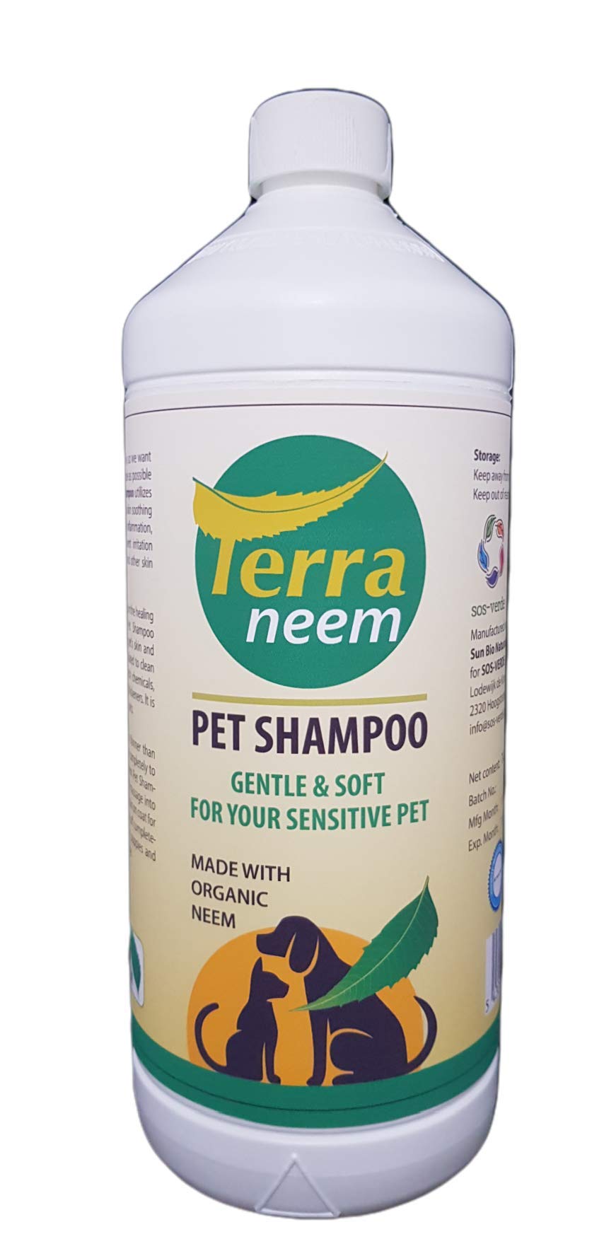 Buy Terra Neem Pet Shampoo 1000 ml Itch Lice, mite, fungal