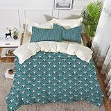 Design mit verstecktem Reißverschluss: Praktisch zum Ein- und Ausziehen der Bettdecke und leichtes Waschen ohne Verformung nach mehrmaligem Gebrauch. Es kann nach mehrmaligem Gebrauch und Waschen perfekt halten.Selbst nach häufigem Waschen bleibt der Farbglanz erhalten, sodass Sie an dieser zauberhaft süßen Bettwäsche und dessen schönen Farben lange Freude haben können.