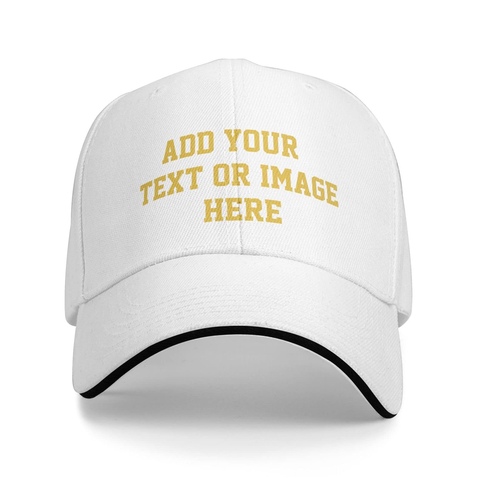 HiathiryCustom Hats Add Photos/Logo/Text to Design Your Personalized Baseball Cap for Men & Women Adjustable