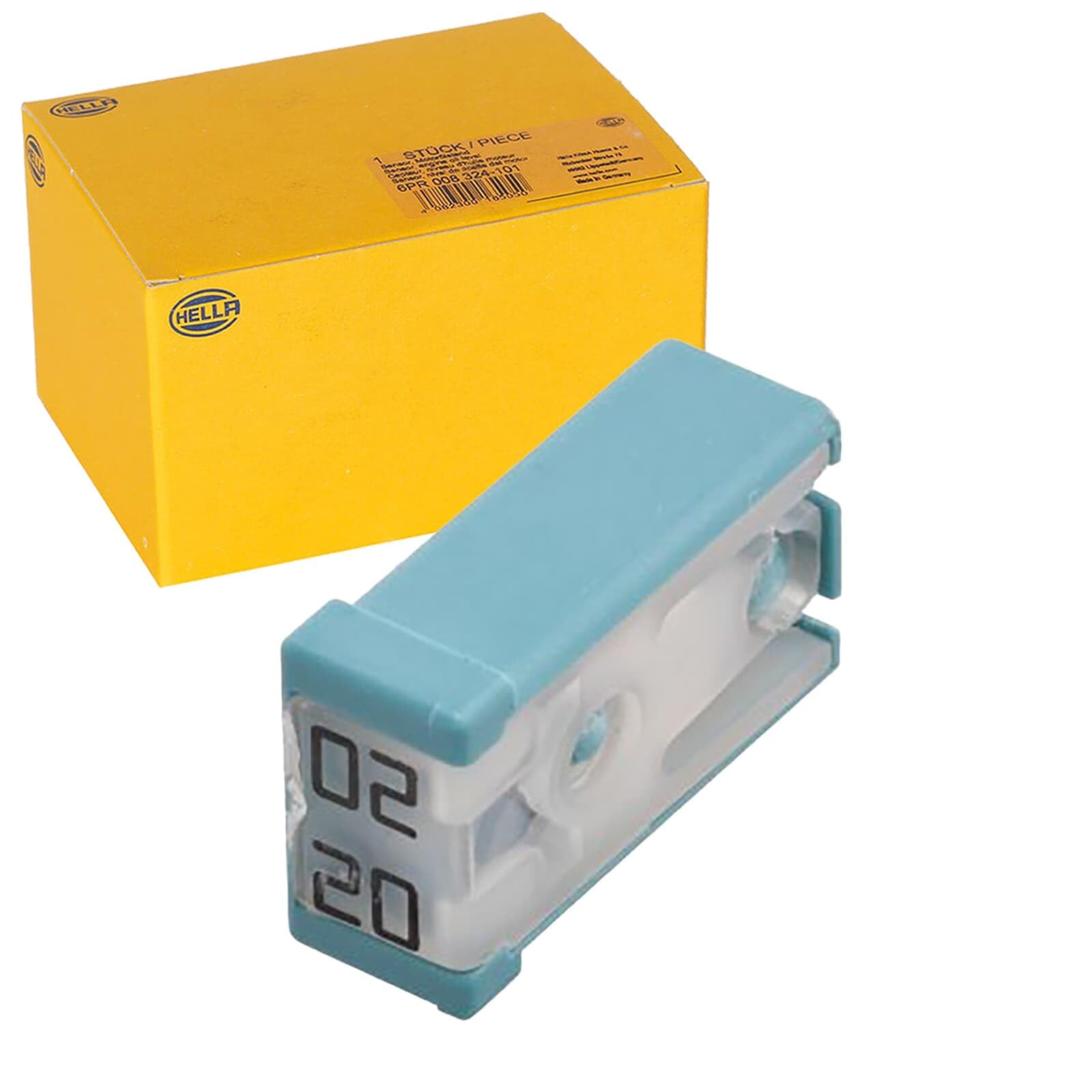 HELLA 8JS 218 228-021 Fuse - MCASE fuse - 20A - Voltage to: 32V - Blue - Quantity: 1