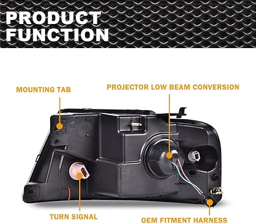 Miniatura 6 de CNNELL Conjunto de faros delanteros LED compatible con Ford F-150 Pickup 04-08Lincoln Mark LT 06-08, (no para modelos 04 F150 HeritageFlareside),