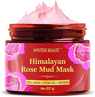 Himalayan Clay Mud Mask for Face and Body - Infused with Collagen and Stem Cells - Spa Quality Facial Mask for Visibly Cle...