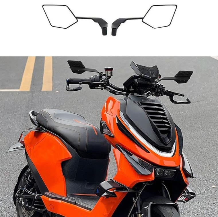 2 Pièces Rétroviseurs Moto pour Aprilia Tuono 660 2020-2024,Rétroviseurs Fixes Rotatifs à 360°,Rétroviseurs Plats Réglables,A