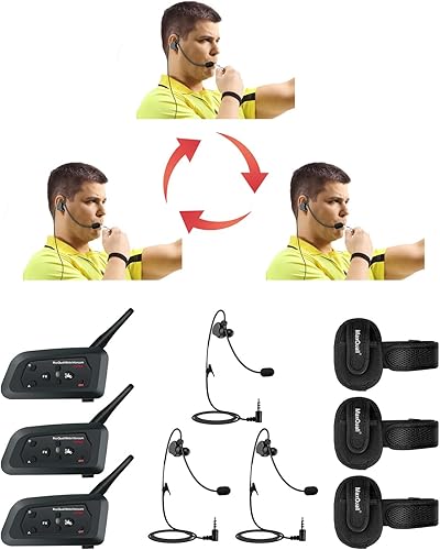 Miniatura 6 de Micrófono de árbitro V4 V6 FBIM 3 piezas de nuevo diseño de entrenador de fútbol juzgador arbitraje auricular auricular de fútbol (3 piezas R