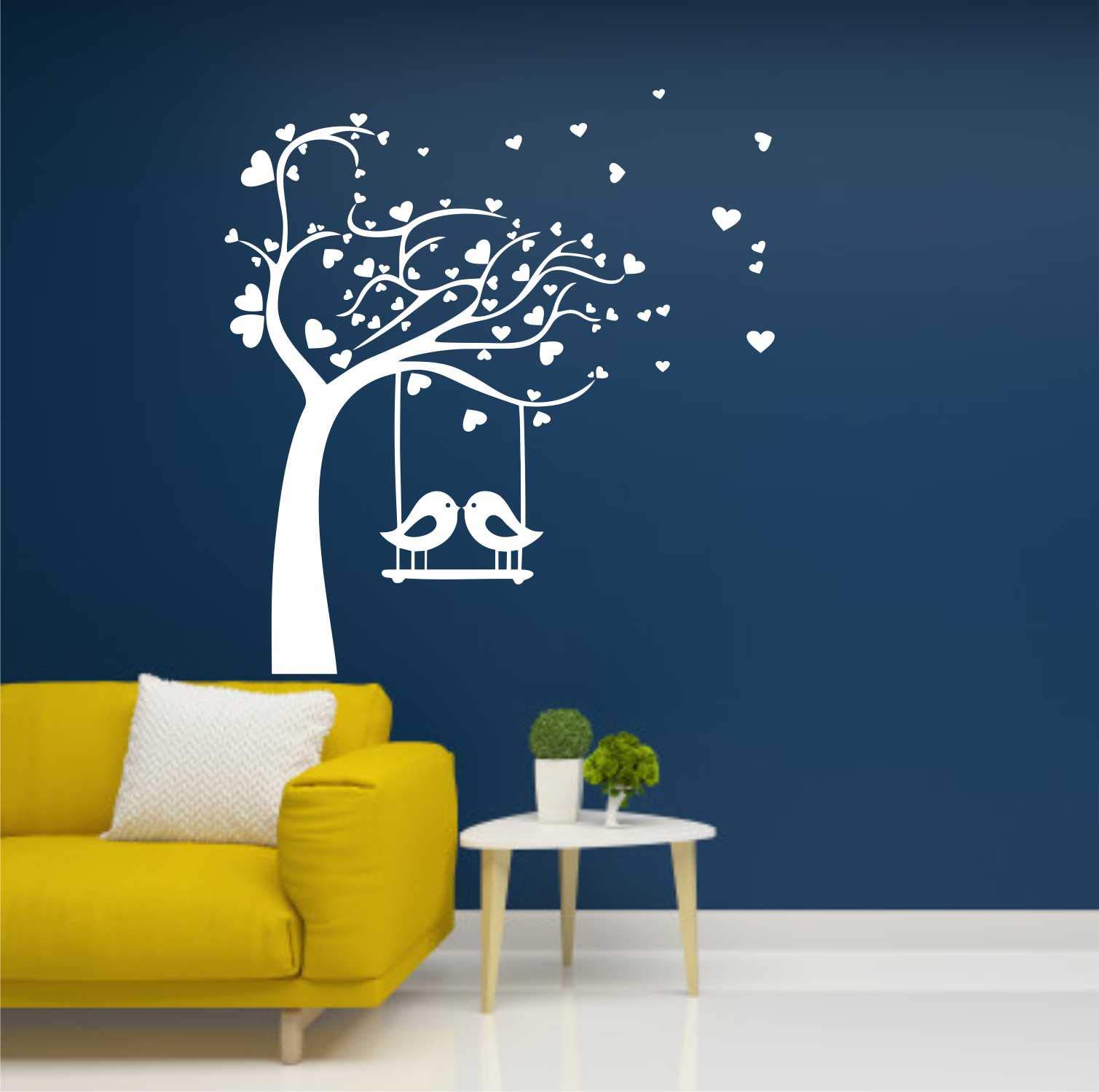 Wall Attraction Birds on Branch & Cage White Wall Sticker for dark walls/Wallpaper/bedroom Sticker (B0843X4QPM) Amazon Price History, Amazon Price Tracker
