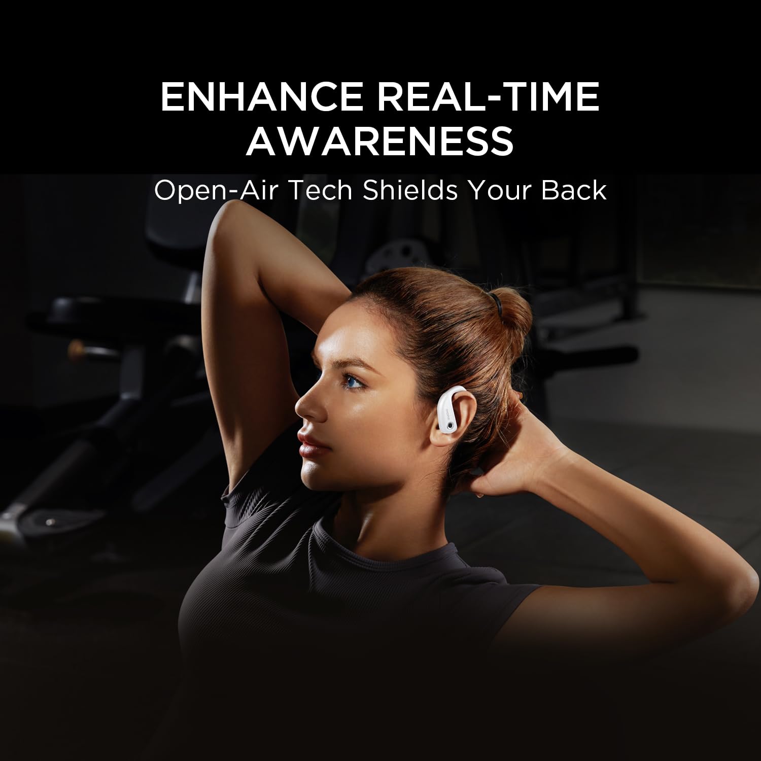 1MORE Fit Open Earbuds S50, casque sans fil Bluetooth 5.3 avec 4 microphones, écouteurs avec crochets d'oreille pour le sport, la course à pied, IPX7, charge rapide, 38 heures d'autonomie, égaliseur