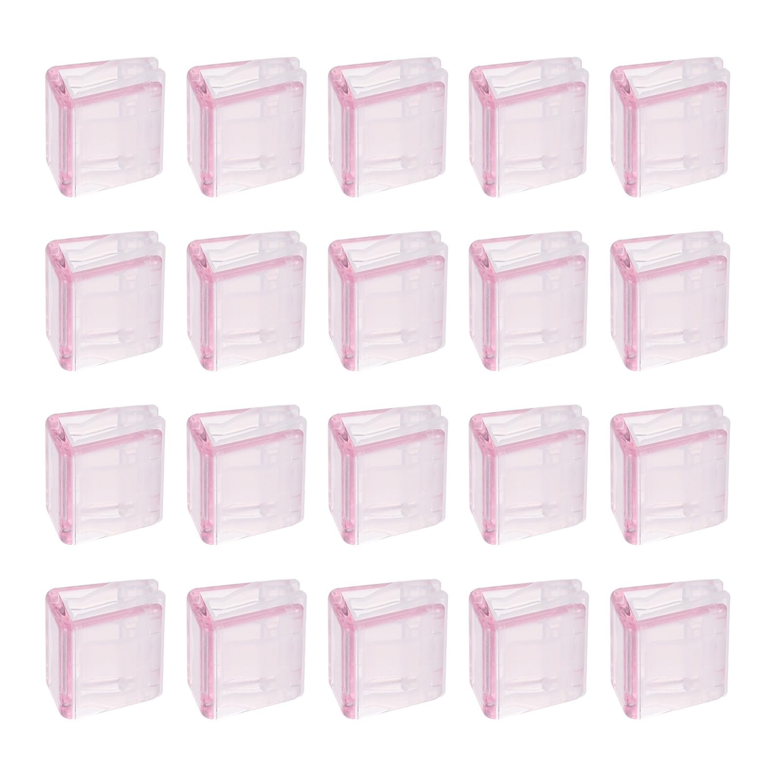 PATIKIL Plastic Binder Clips, 20Pcs Cute Paper Clamps Reusable Small File Clips Desktop Document Organizer Accessories for Fixing Paper Desk Home Office Supplies, Transparent Pink