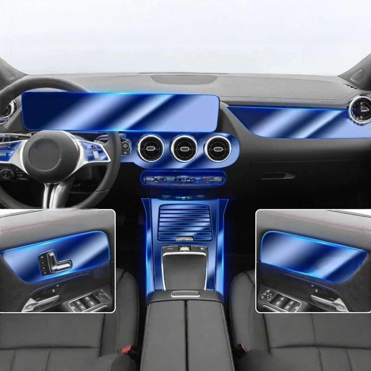 Car Interior Center Console Media Dashboard Navigation TPU Protector Film Anti-Scratch, for Benz EQA 2025