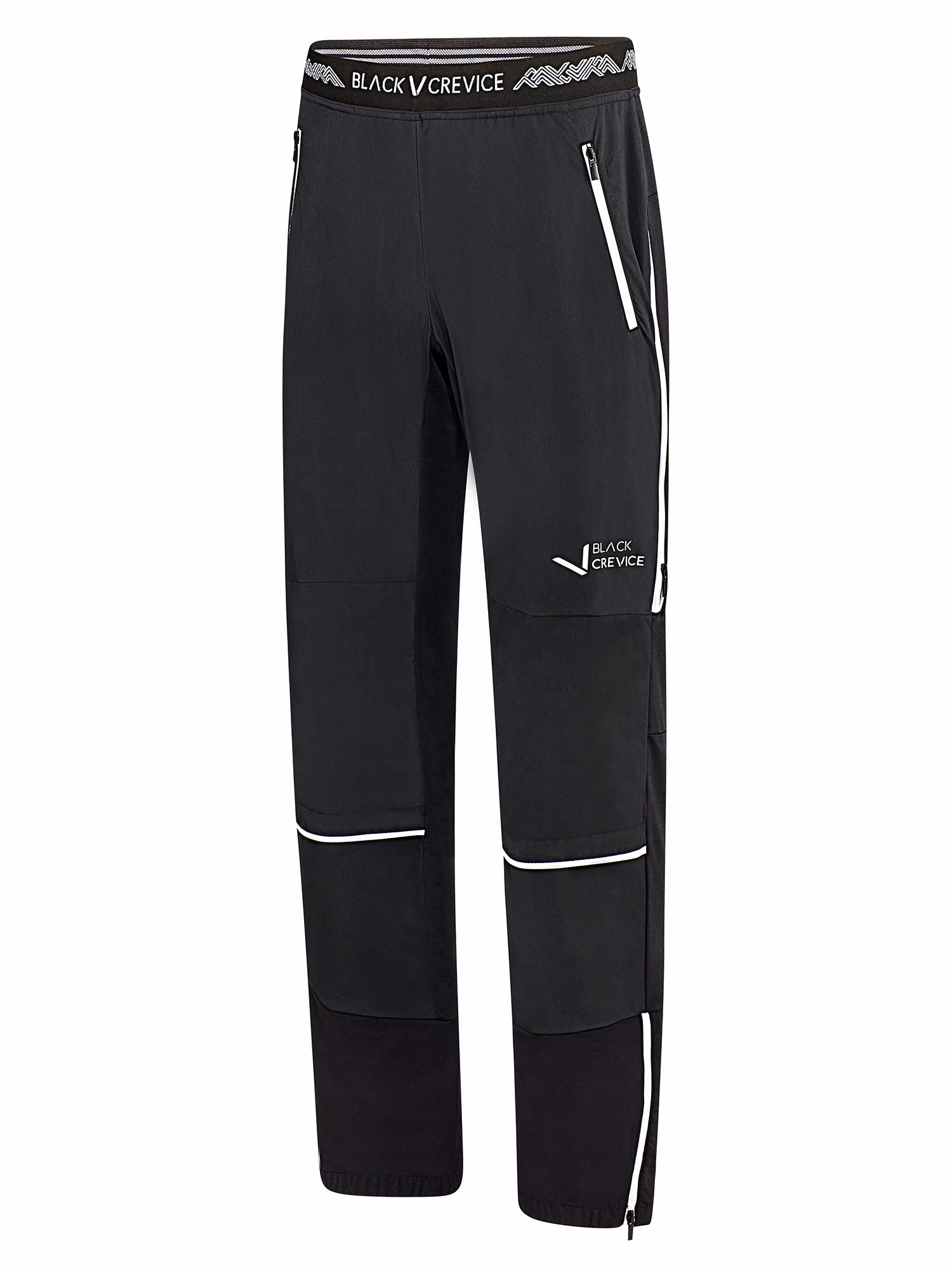 Black Crevice Herren Skitourenhose I Hochwertige Wanderhose Herren aus 88% PES & 12% Spandex I Wind- & Wasserabweisende Outdoorhose Herren I Winterhose für Herren mit Bewegungsfreiheit